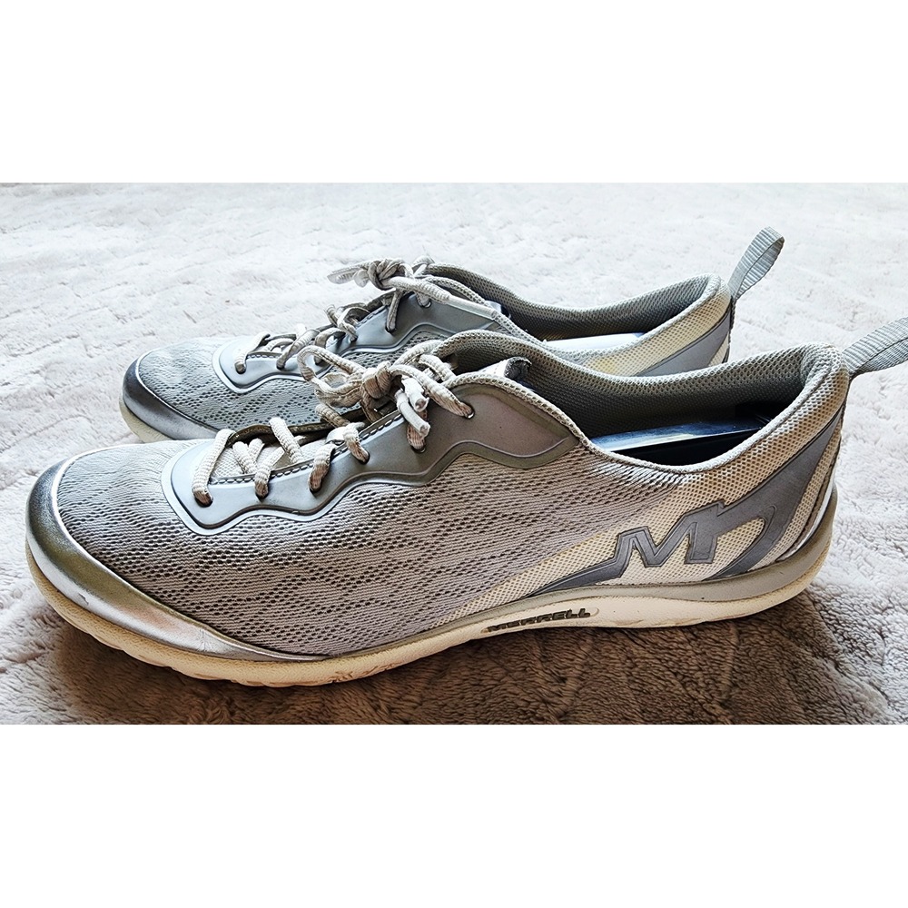 Merrell Pace Glove 2 Silver Grey Barefoot Running Shoes Womens 8.5
